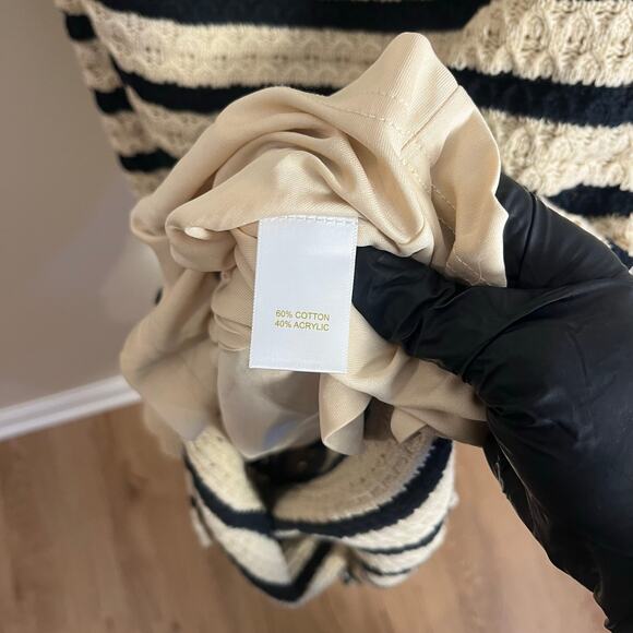 NWT House of Harlow 1960 Stripe Pointelle Halter Dress Size Large - Picture 8 of 9